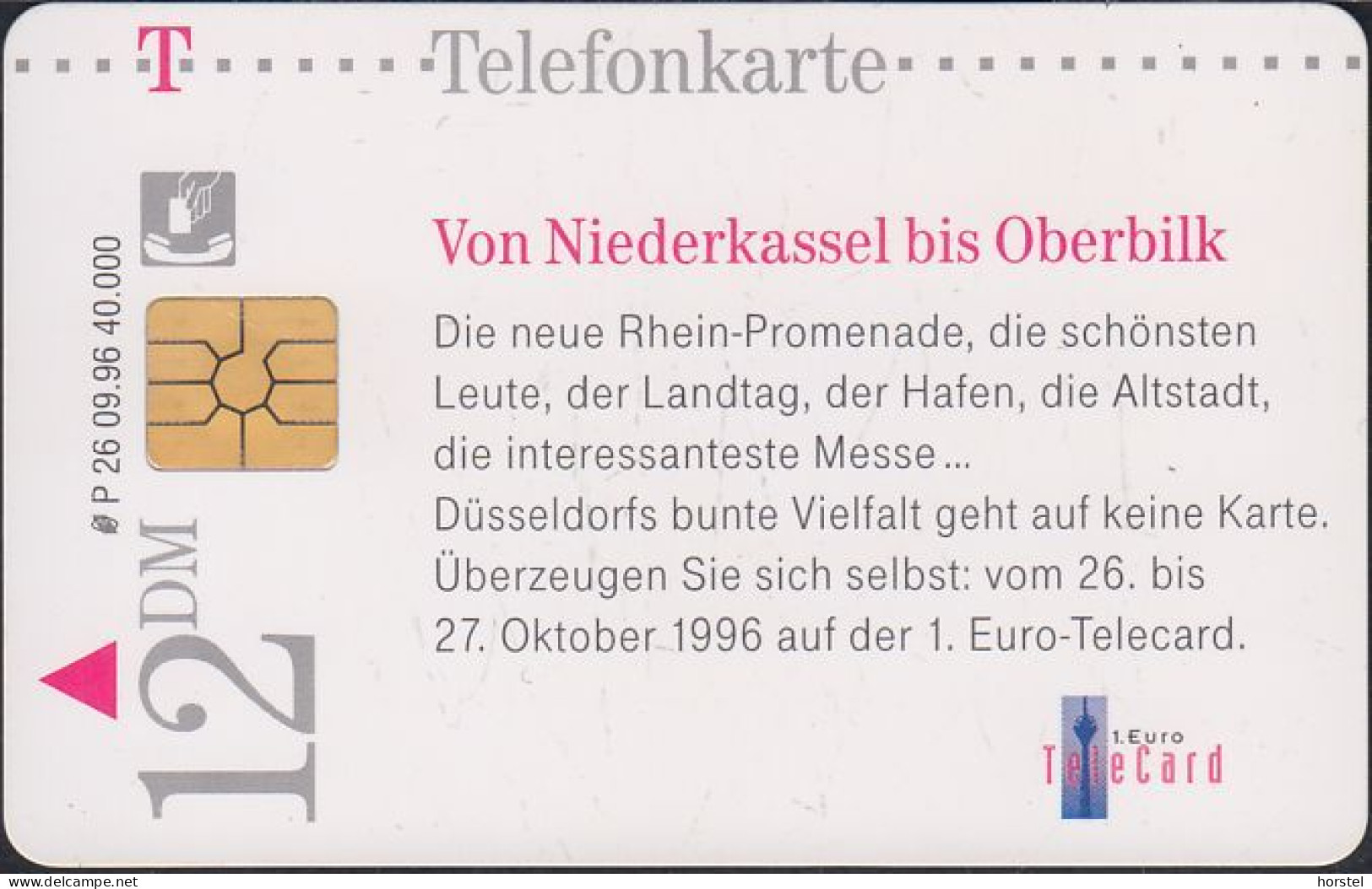 Germany P26/96 Euro-Telecard - Düsseldorf - Puzzleteil 1 - P & PD-Series: Schalterkarten Der Dt. Telekom