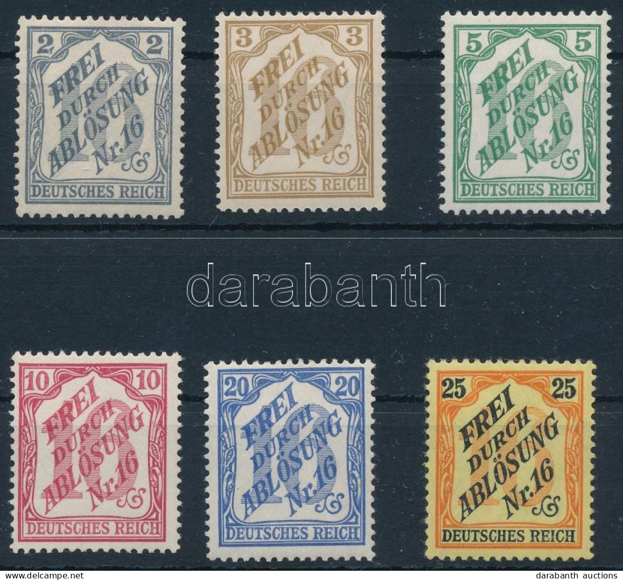 **, * Deutsches Reich 1905 Dienstmarken Mi 9-14 (Mi 10-12 Postatiszta) (Mi EUR 175,-) - Altri & Non Classificati