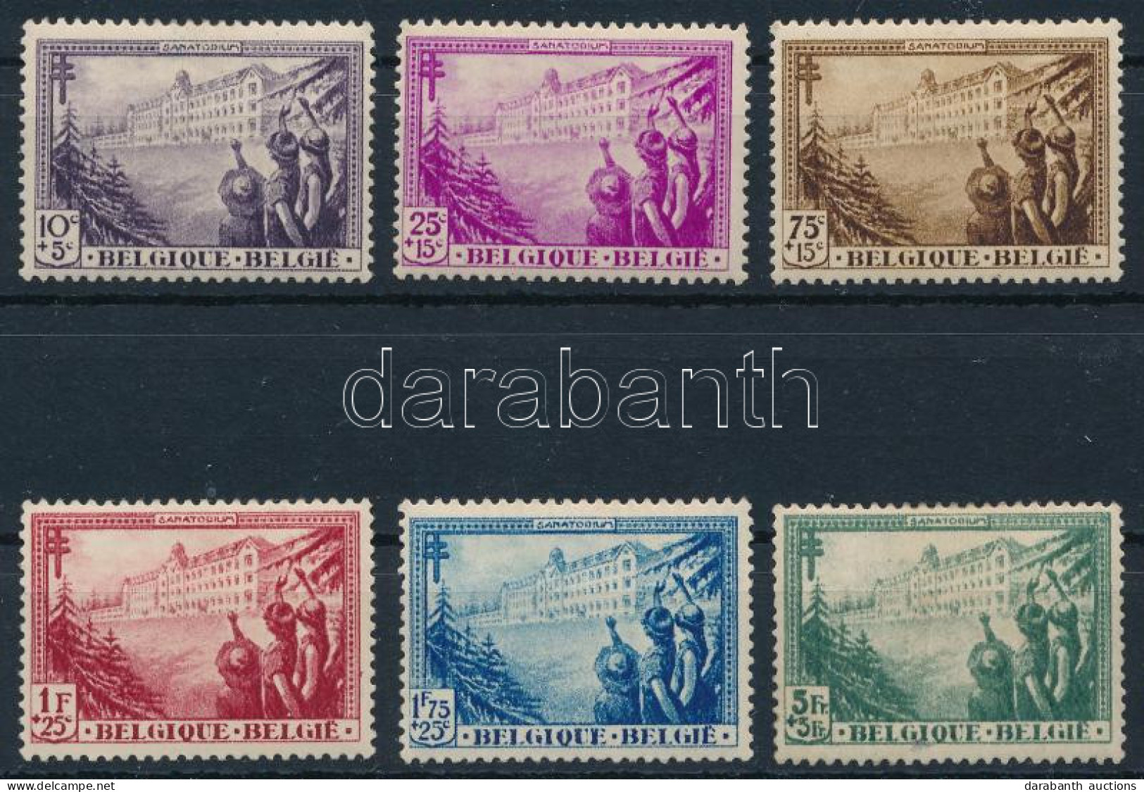 **, * Belgium 1932 Tuberkulózis 6 Klf Bélyeg Mi 347-348, 350-353 (**Mi EUR 245,-) - Otros & Sin Clasificación