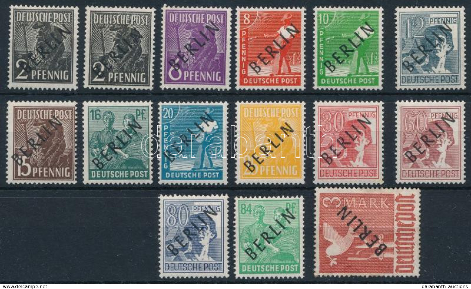 **, (*), * Berlin 1948 15 Db Forgalmi Bélyeg (**Mi EUR 173,5) (garancia Nélkül / No Guarantee) - Sonstige & Ohne Zuordnung