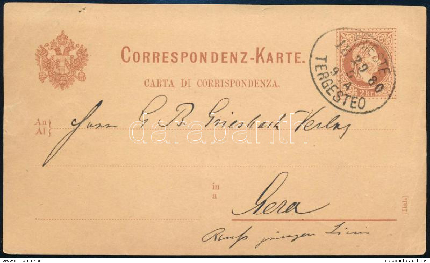 Ausztria 1880 - Andere & Zonder Classificatie