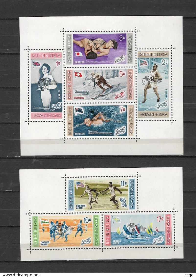 Olympische Spelen 1956 - Dominicaans Republiek  - Blokken Met Opdruk Postfris - Verano 1956: Melbourne