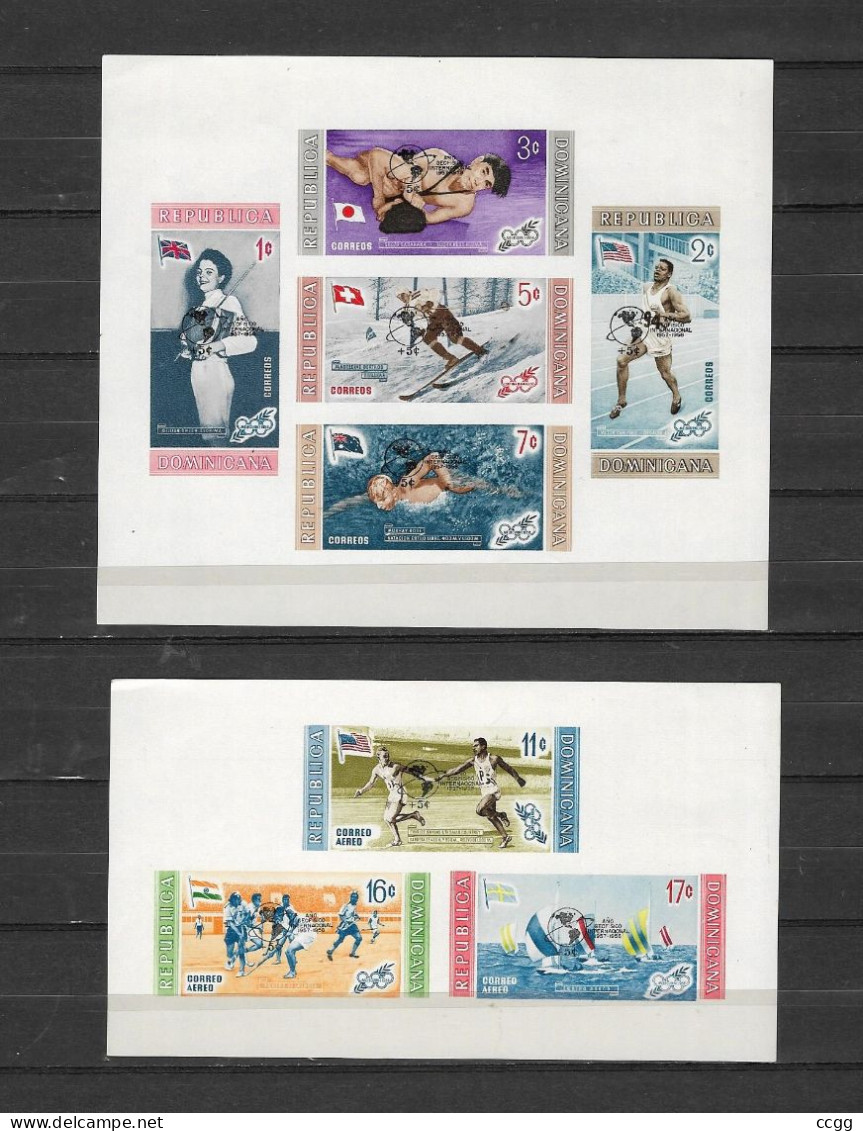 Olympische Spelen 1956 - Dominicaans Republiek  - Blokken Met Opdruk Postfris - Sommer 1956: Melbourne