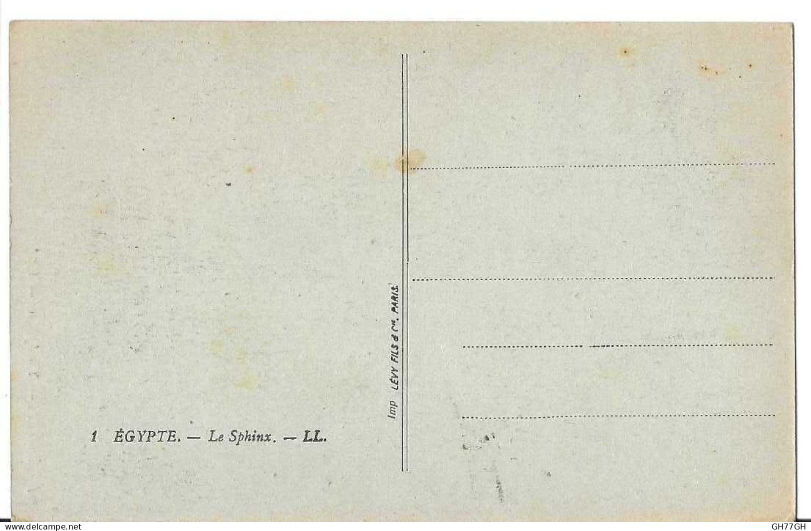 CPA "The Sphinx" -imp. Lévy Fils, Paris - Sphynx