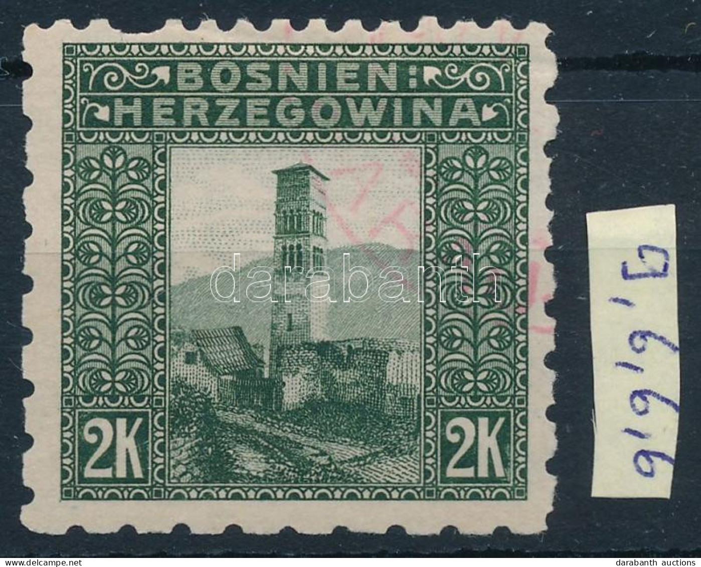 O Bosznia-Hercegovina 1906 2K Vegyes Fogazással - Andere & Zonder Classificatie