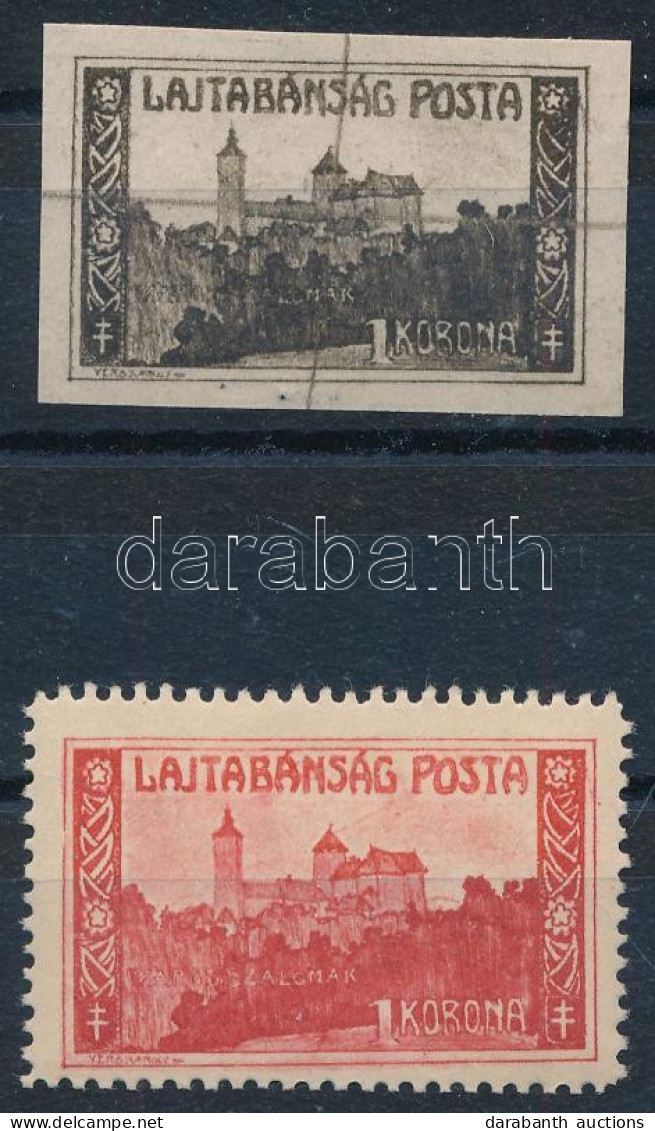 (*), * Nyugat-Magyarország VII. 1921 1K Feketenyomat és Eredeti Nyomat. Signed: Bodor - Otros & Sin Clasificación