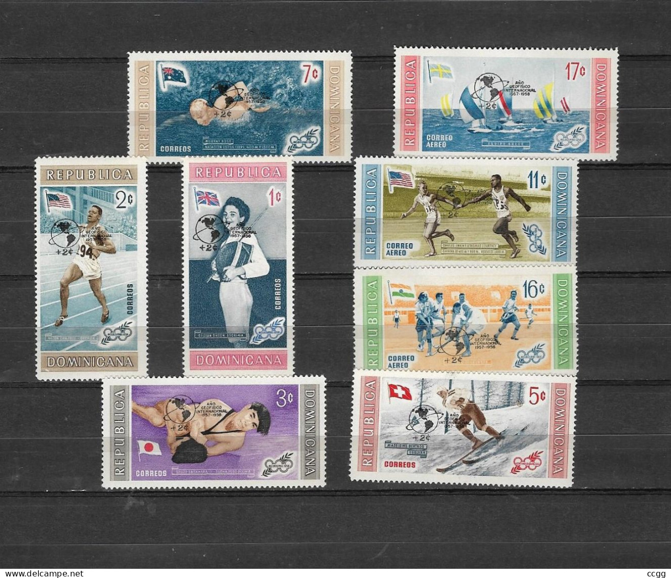 Olympische Spelen 1956 - Dominicaans Republiek  - Zegels Met Opdruk Postfris - Zomer 1956: Melbourne