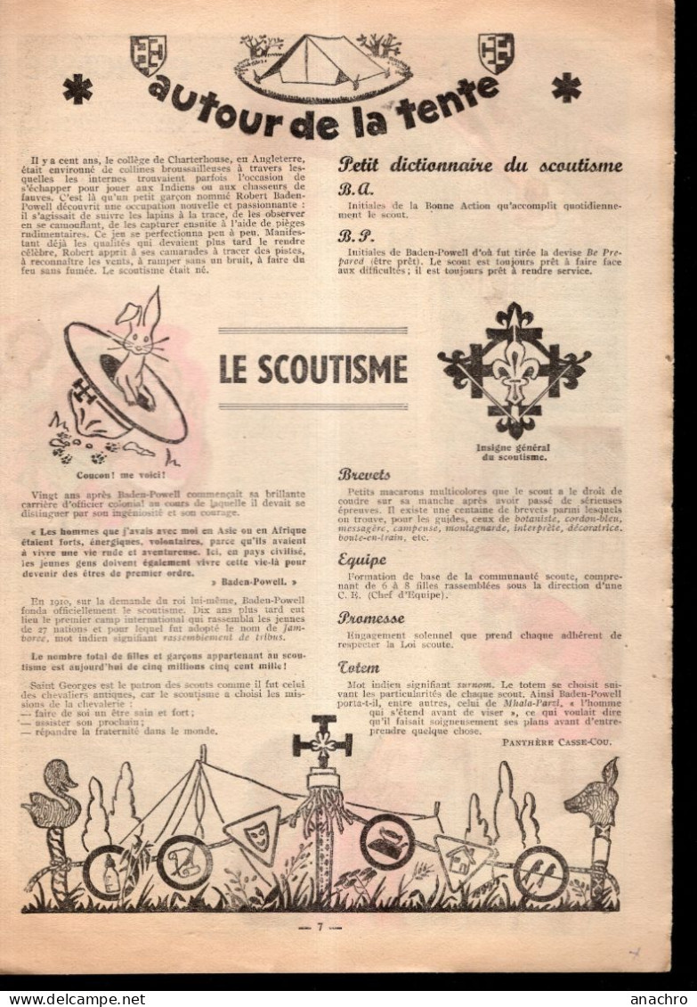 Magazine LISETTE  N° 4 Du 24 Janvier 1954 L'avalanche BABOUCHE Et BABOUCHETTE Le Secret D'Aldabar NIQUE Et PRUNE - Lisette