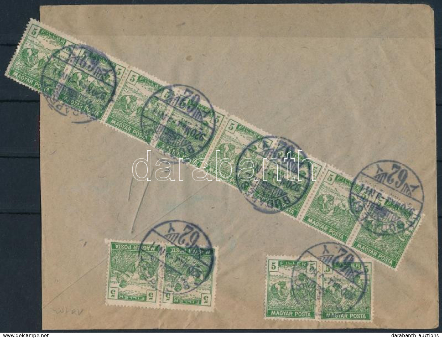 1920 Levél 12 X 5f Bérmentesítéssel Budapestről Noszvajra, Visszaküldve - Otros & Sin Clasificación