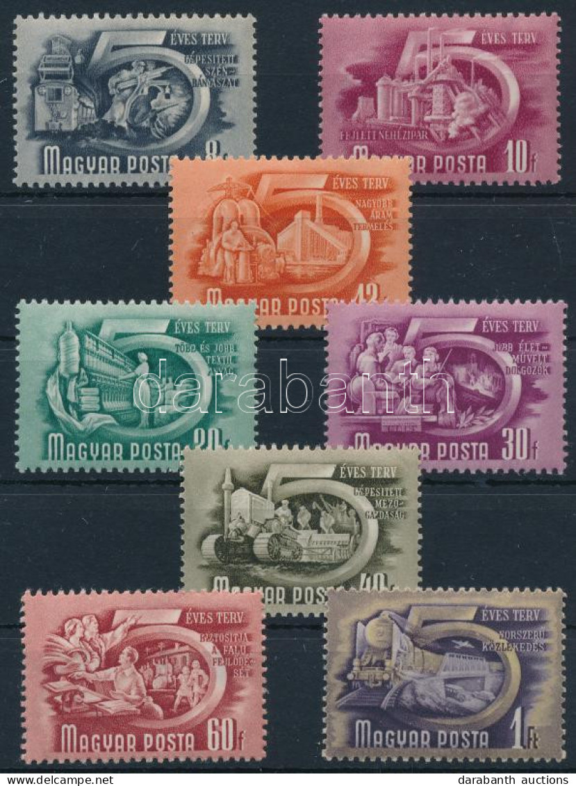 **, * 1951 Ötéves Terv II. 8 Db Bélyeg Számvízjellel / Number In The Watermark - Altri & Non Classificati