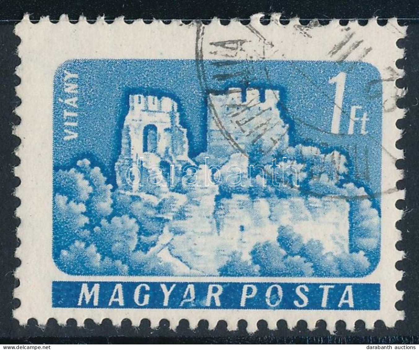 O 1960 Várak 1Ft Festékfoltok A "Magyar Posta" Feliratban - Autres & Non Classés