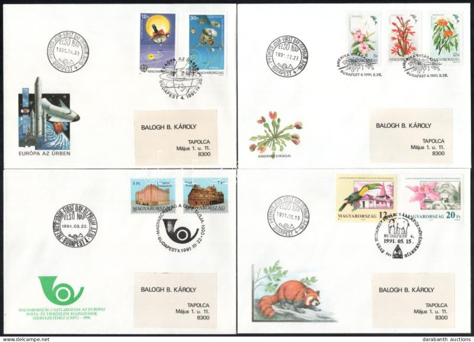 1991 Teljes évfolyam 33 Db FDC-n, Listával (16.900) - Other & Unclassified