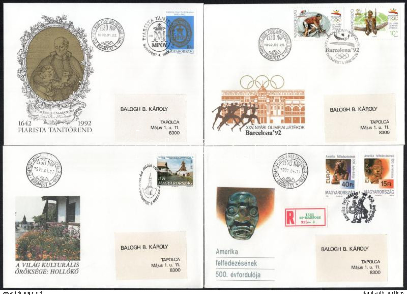 1992 Teljes évfolyam 31 Db FDC-n, Listával (16.400) - Other & Unclassified