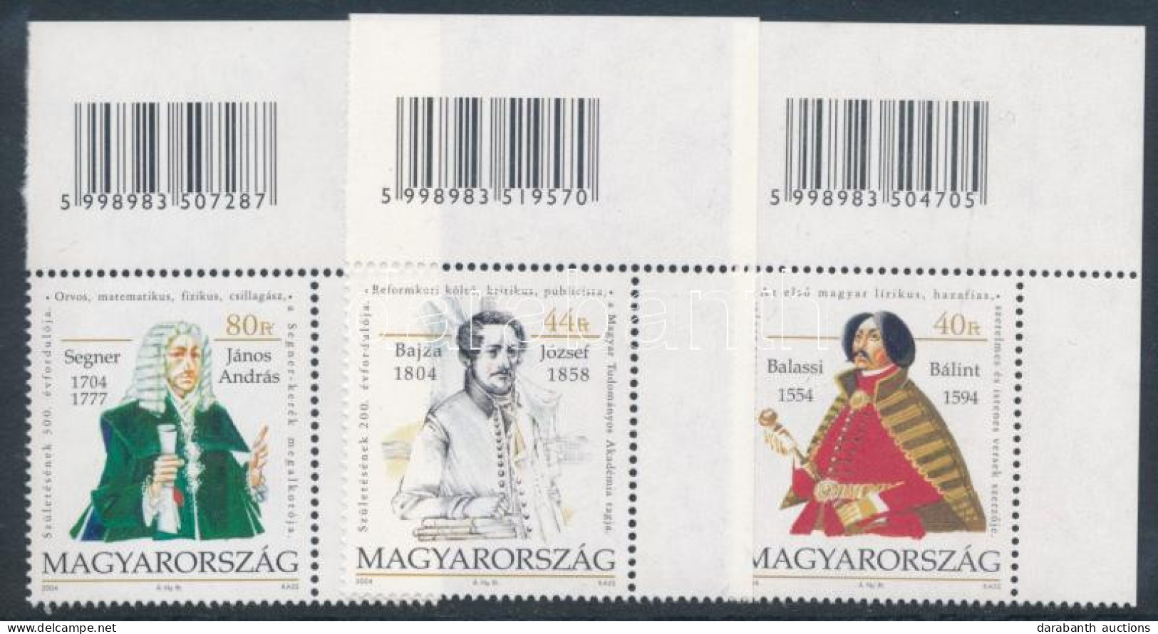 ** 2004 Jeles Magyarok (III.) ívsarki Vonalkódos Sor - Other & Unclassified