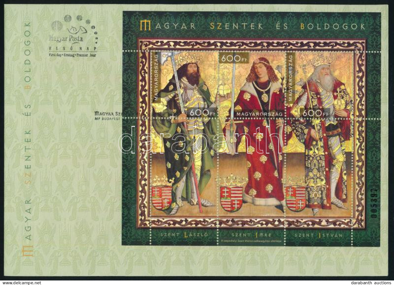 2013 Magyar Szentek és Boldogok I. Normál és Speciális Blokk 2 Db FDC-n. Nagyon Ritka, Külön Kérésre Készült! / Mi Block - Otros & Sin Clasificación