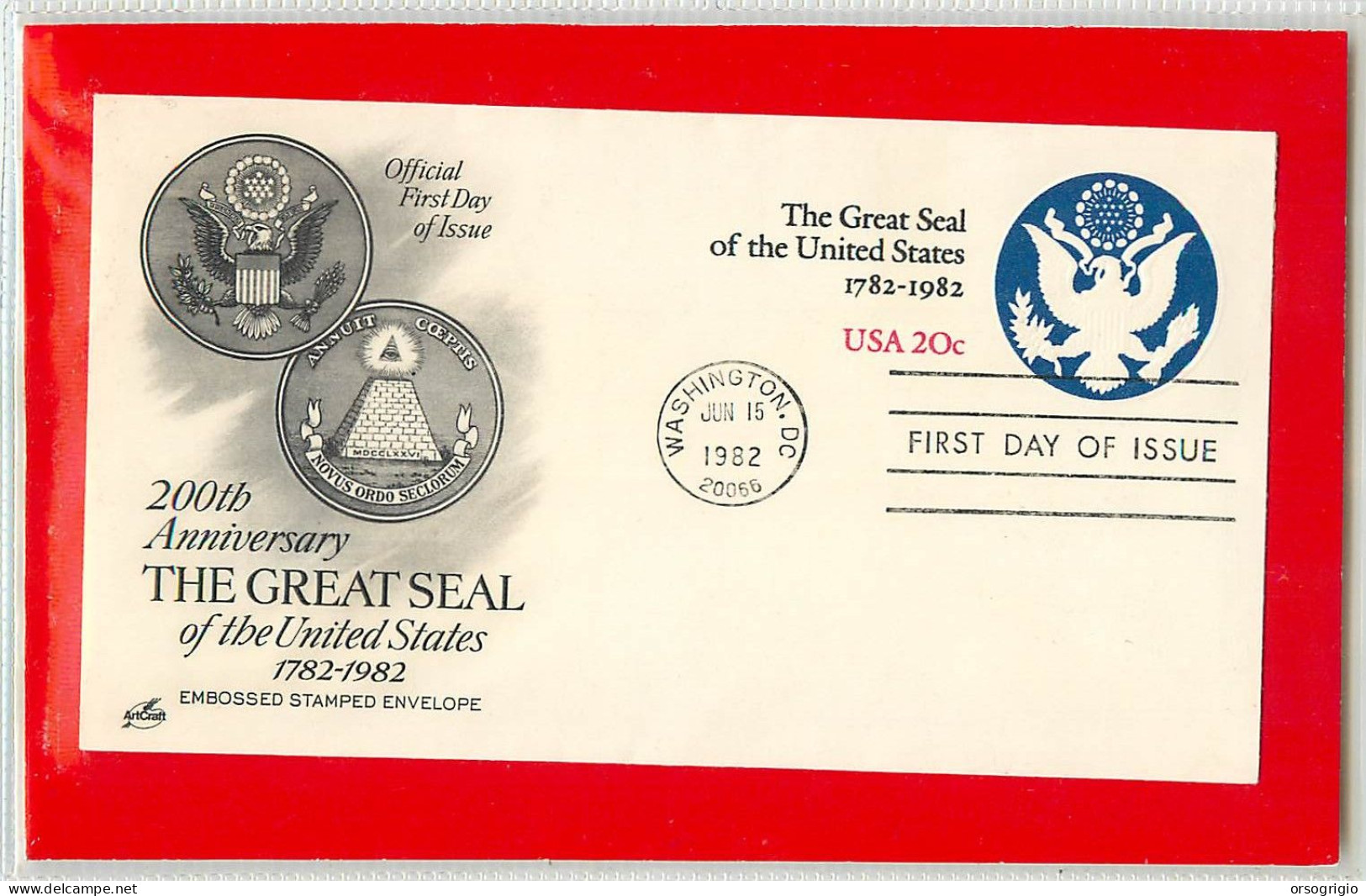 USA - Intero Postale - Ganzsachen - Stationery -  The Great Seal 20c. - 1981-00