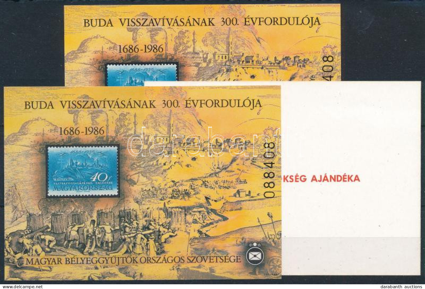 ** 1986/1+K1+KA1 Budavár Emlékív 3 Klf Változat (9.400) - Other & Unclassified