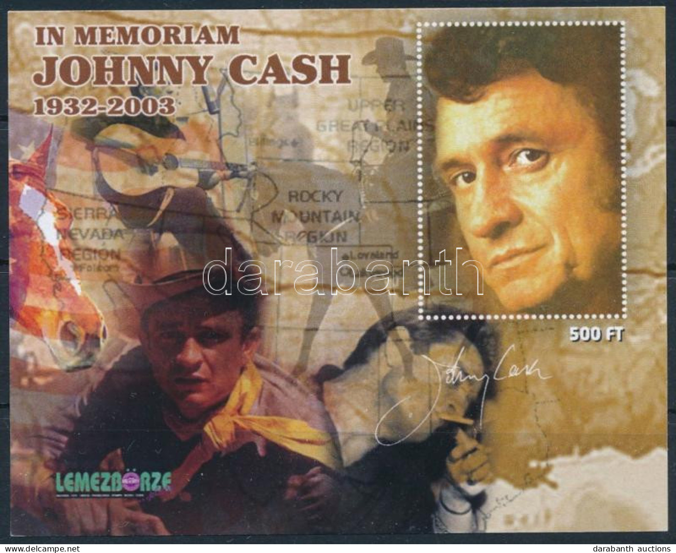 ** 2003 In Memorian Johnny Cash Emlékív, Dedikált - Sonstige & Ohne Zuordnung