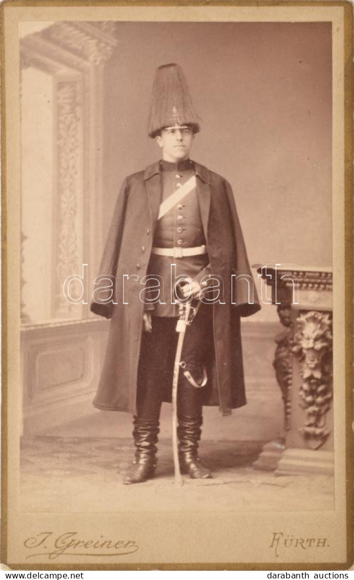 Cca 1880 Bajor Katonatiszt Vizitkártya Fotója Bavarian Soldier - Autres & Non Classés