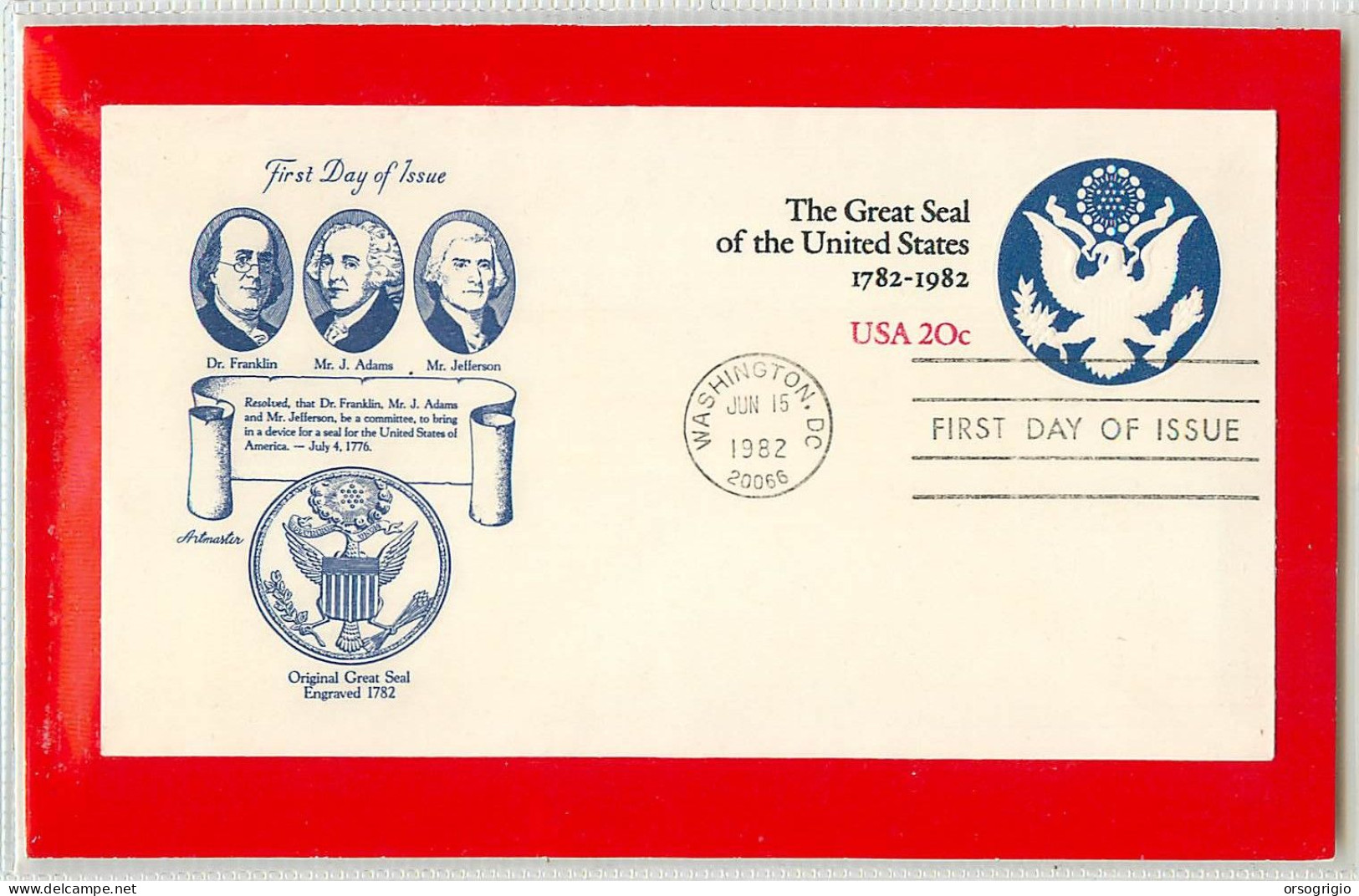 USA - Intero Postale - Ganzsachen - Stationery -  The Great Seal 20c. - 1981-00