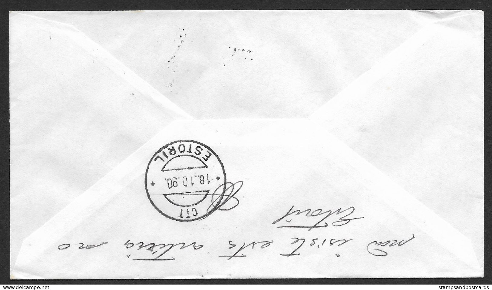 Portugal Lettre Retourné 1990 Cachet Commemoratif Expo Philatelique Santa Maria Da Feira Event Postmark Returned Cover - Maschinenstempel (Werbestempel)