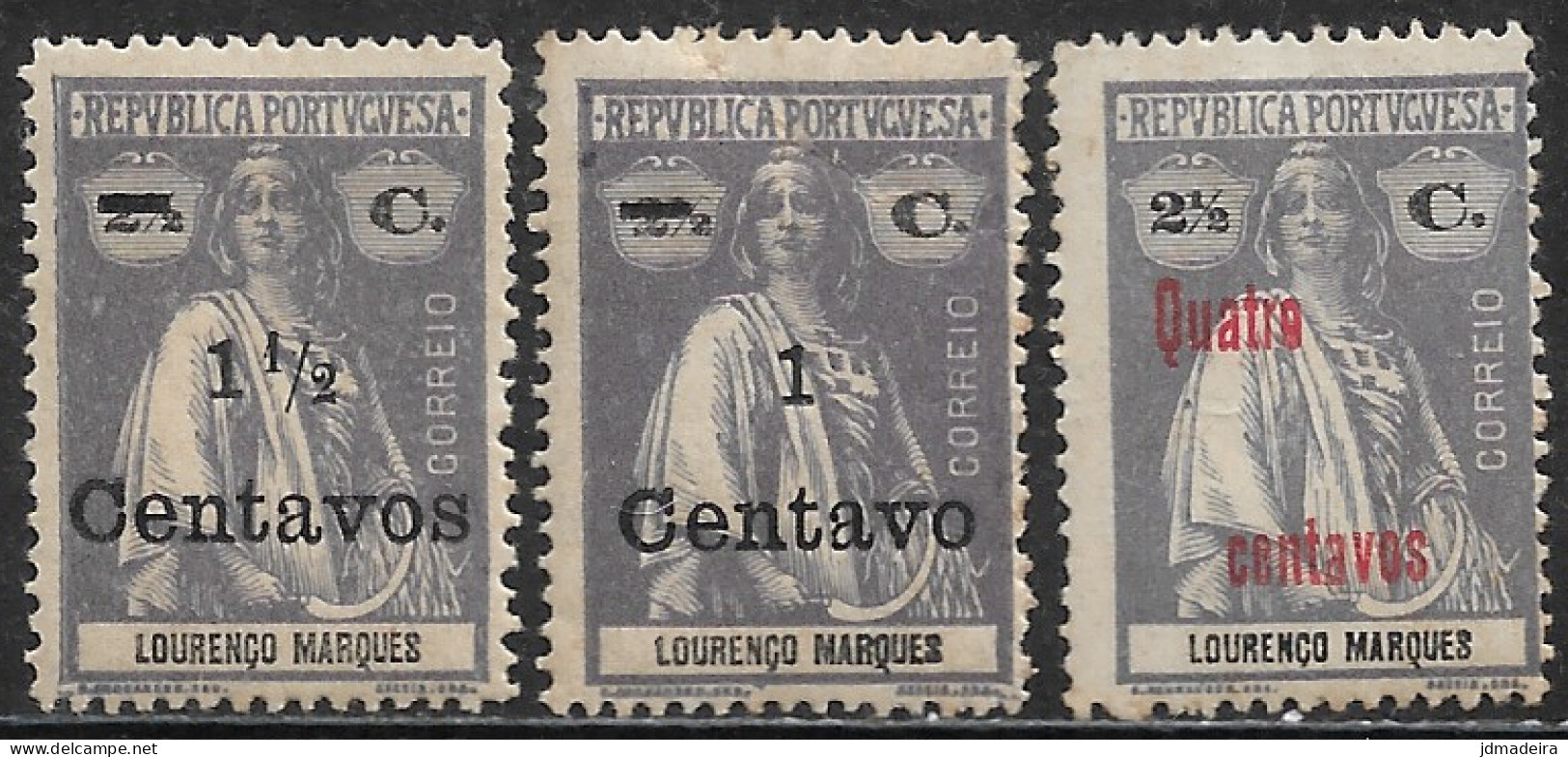 Lourenco Marques – 1920 Ceres Type Surcharged Mint Set - Lourenzo Marques