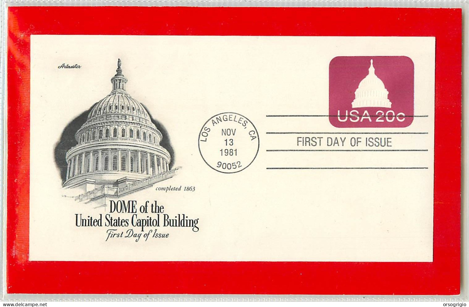 USA - Intero Postale - Ganzsachen - Stationery -  Capitol 20c. - 1981-00