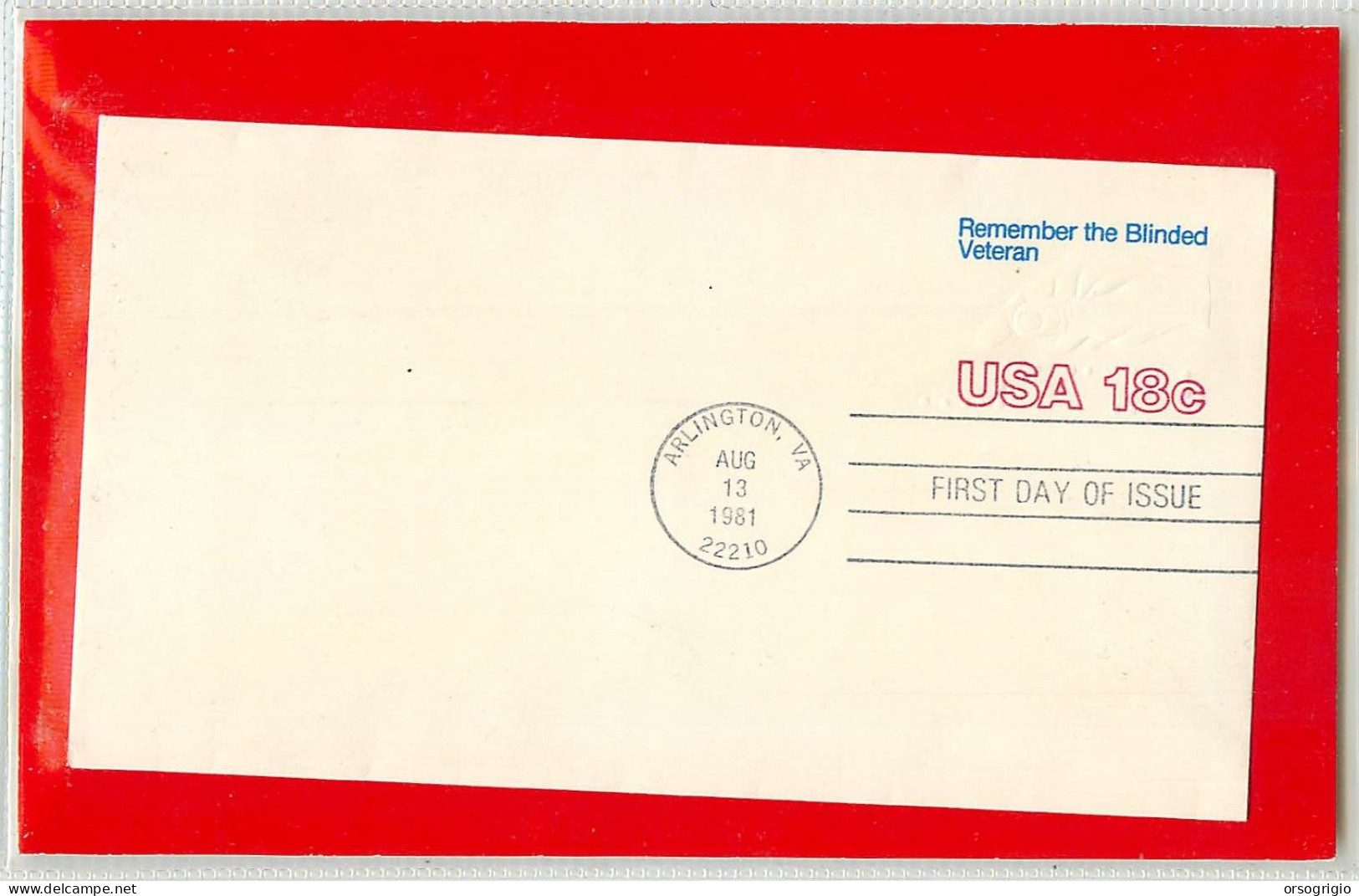 USA - Intero Postale - Ganzsachen - Stationery -  Remember The Blinded Veteran  18c.. - 1981-00