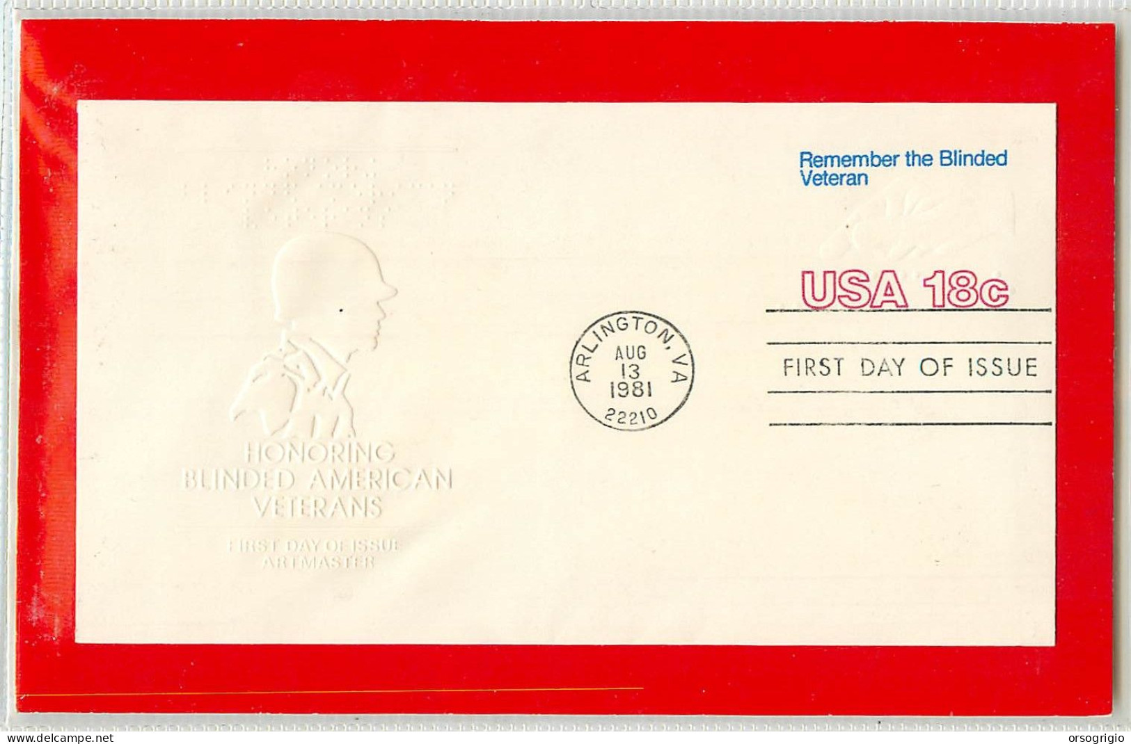 USA - Intero Postale - Ganzsachen - Stationery -  Remember The Blinded Veteran  18c.. - 1981-00