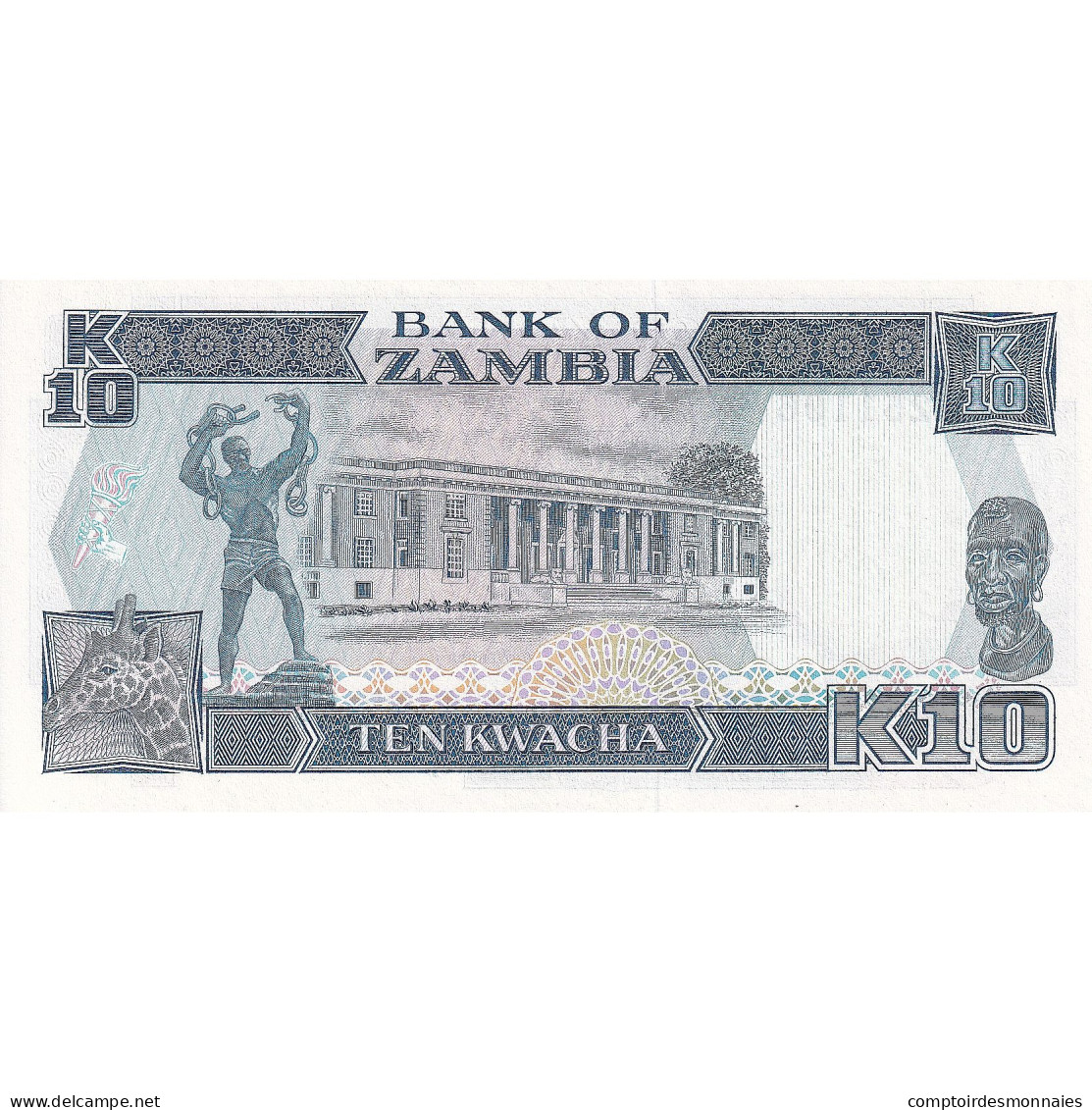 Billet, Zambie, 10 Kwacha, 1989, KM:31b, NEUF - Zambia