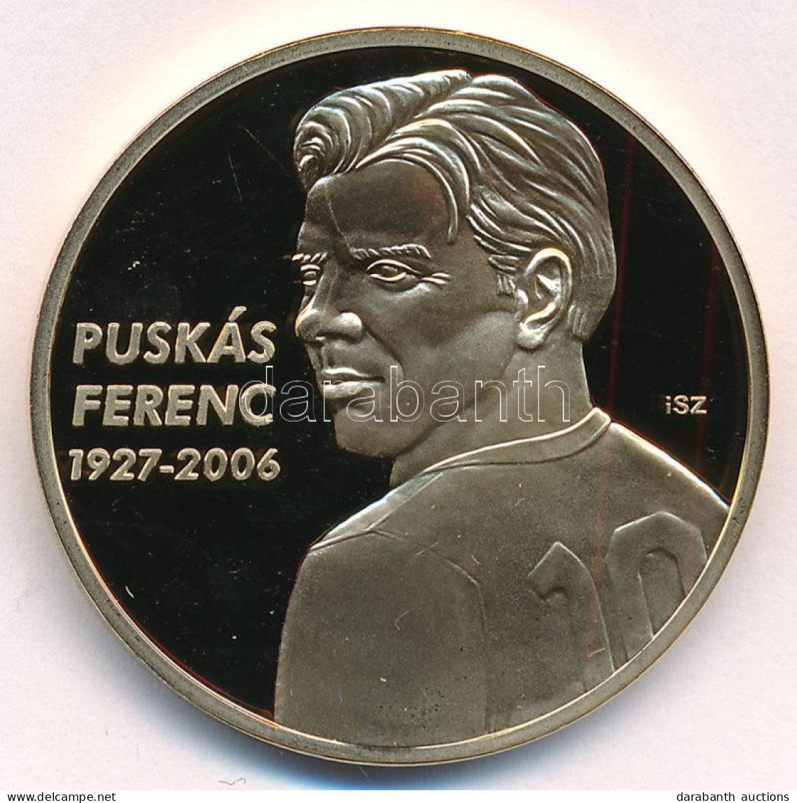 Ifj. Szlávics László (1959-) 2012. "Nagy Magyarok / Puskás Ferenc" Aranyozott Cu Emlékérem Tanúsítvánnyal (40mm) T:PP - Sin Clasificación