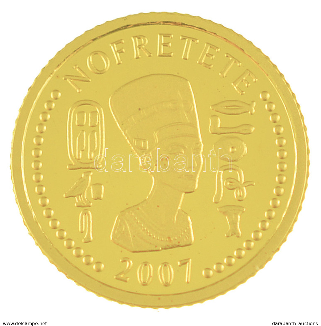 Togói Köztársaság 2007. 1500Fr Au "Nofertiti", "A Világ Legkisebb Arany érméi" Tanúsítvánnyal (0,5g/0.999) T:PP Republic - Non Classés