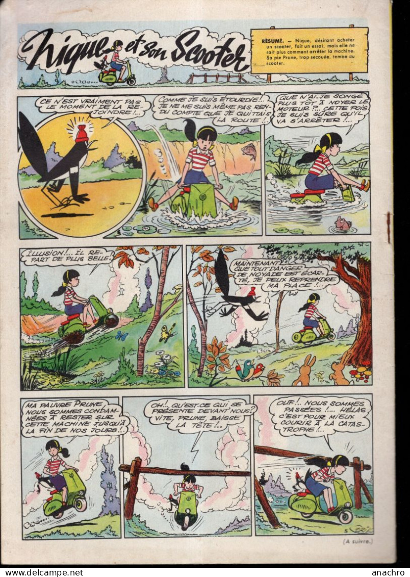 Magazine LISETTE N°15 ZETTE Reporter Du 11 Avril 1954 NIQUE Et Son Scooter - Lisette