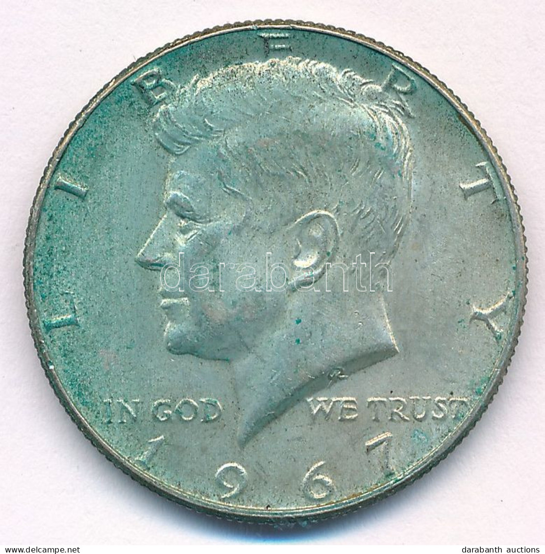 Amerikai Egyesült Államok 1967. 1/2$ Ag "Kennedy" T:AU,XF Patina  USA 1967. 1/2 Dollar Ag "Kennedy" C:AU,XF Patina  Krau - Ohne Zuordnung