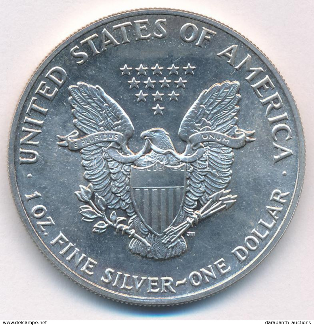 Amerikai Egyesült Államok 1989. 1$ Ag "Ezüst Sas" T:UNC Kis Patina USA 1989. 1 Dollar Ag "Silver Eagle" With Certificate - Ohne Zuordnung
