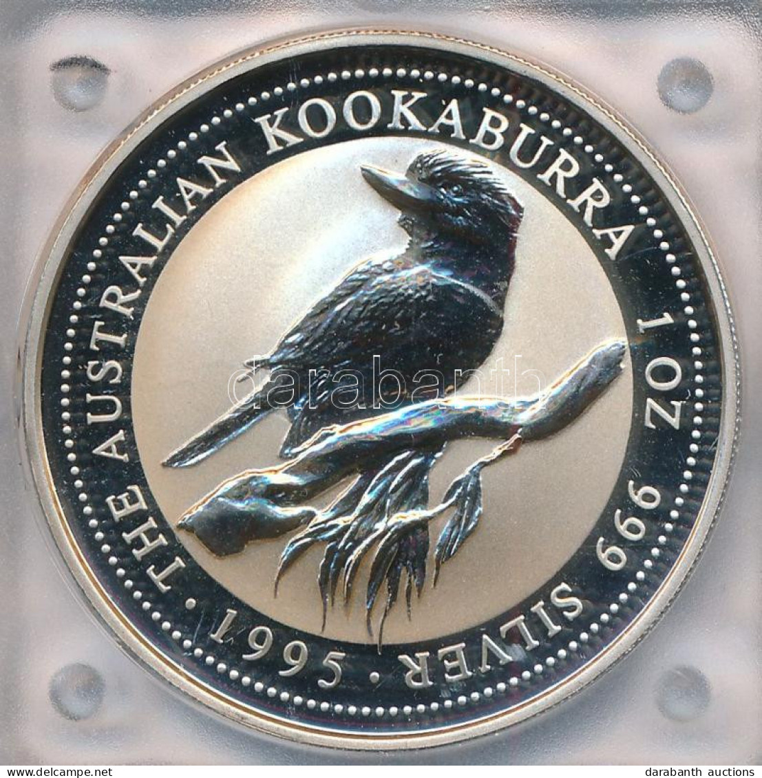 Ausztrália 1995. 1D Ag "Kacagójancsi" Kapszulában (31,10g) T:BU  Australia 1995. 1 Dollar Ag "Kookaburra" In Capsule (31 - Non Classés