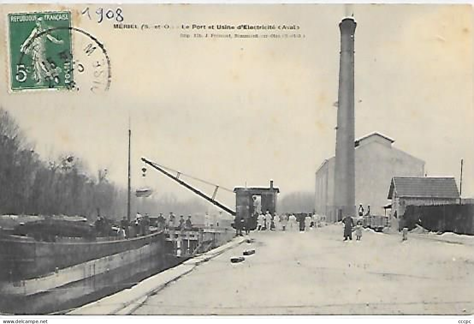 CPA Mériel Le Port Et Usine D'Electricité - Meriel