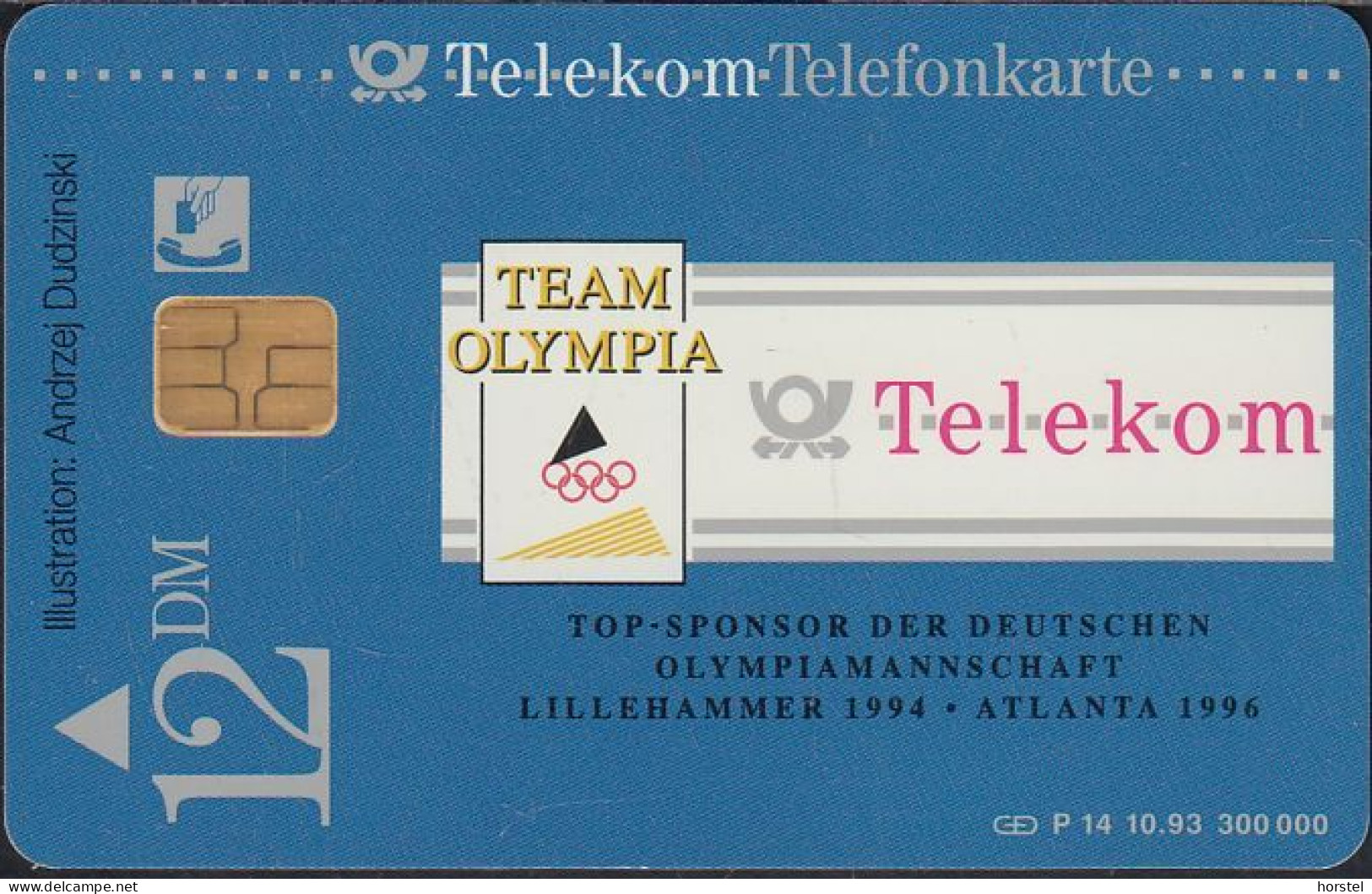 GERMANY P14/93 - Team Olympia - Lillehammer 1994 - Atlanta 1996 - Bob - P & PD-Series: Schalterkarten Der Dt. Telekom