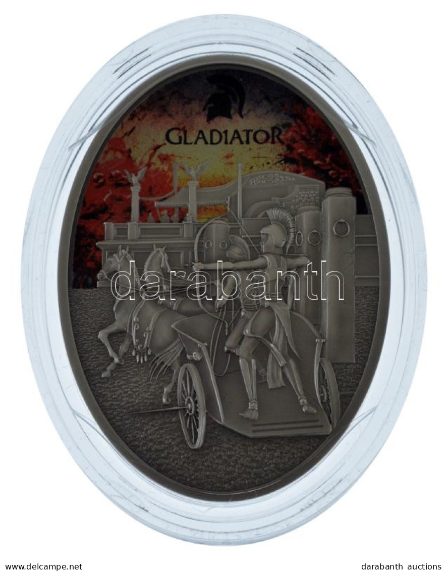 Fidzsi-szigetek 2013. 10$ Ag "Gladiator - Gladiatrix" Részben Multicolor, Dísztokban, Tanúsítvánnyal T:UNC Fiji 2013. 10 - Sin Clasificación
