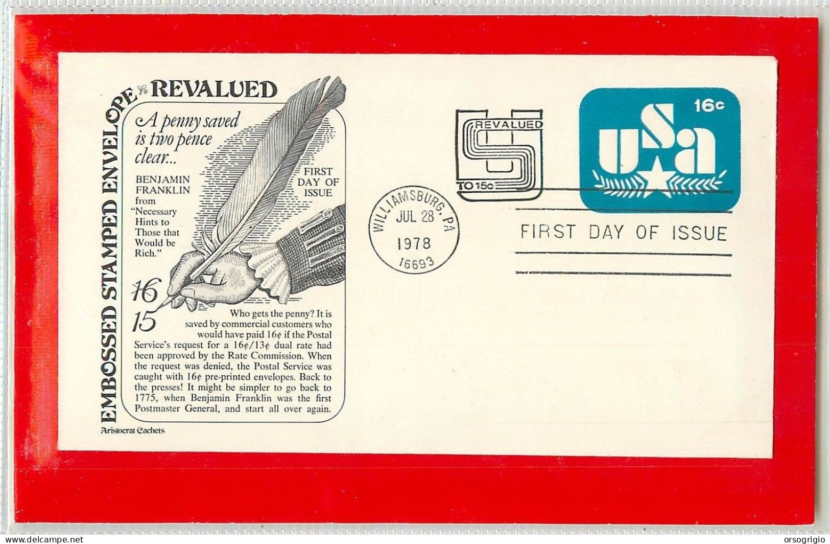 USA - Intero Postale - Ganzsachen - Stationery -  16c. - 1961-80