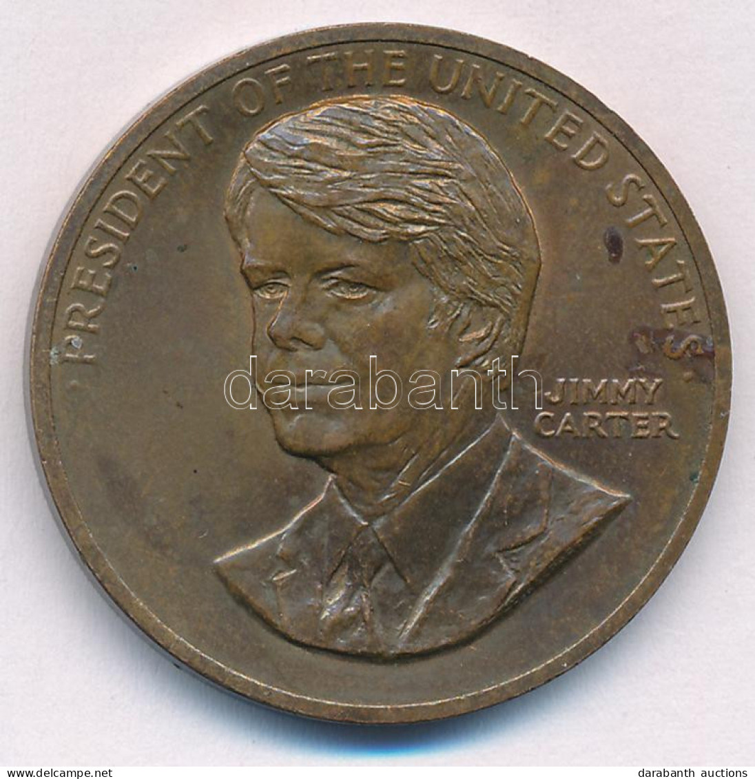 Amerikai Egyesült Államok DN "Jimmy Carter" Bronz Emlékérem (33,5mm) T:AU USA ND "Jimmy Carter" Bronze Commemorative Med - Non Classés