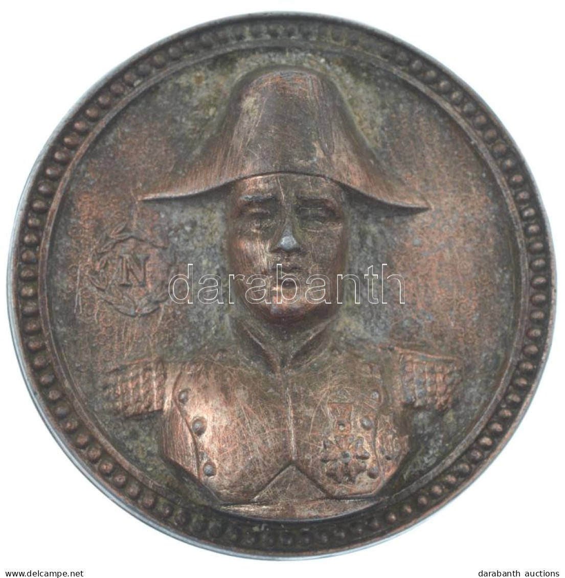 Franciaország DN "Bonaparte Napóleon / Szuvenír Párizsból" Fém Emlékérem (53mm) T:XF,VF France ND "Napoleon Bonaparte /  - Zonder Classificatie