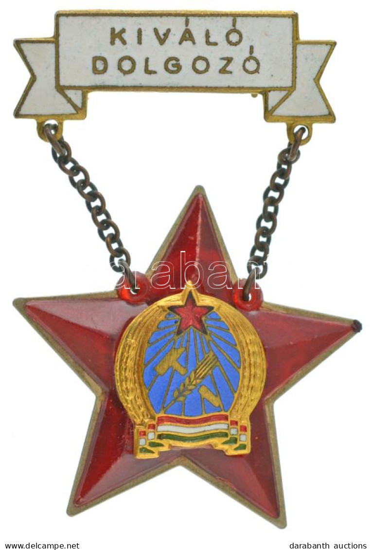 ~1950. "Kiváló Dolgozó" Rákosi-címeres Zománcozott Kitüntetés T:XF - Sin Clasificación
