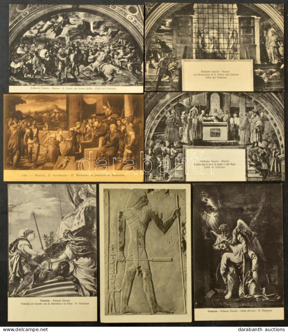 ** Kb. 170 Db RÉGI Múzeumi Képeslap: Festmények és Szobrok / Cca. 170 Pre-1945 Museum Postcards: Paintings And Sculpture - Sin Clasificación