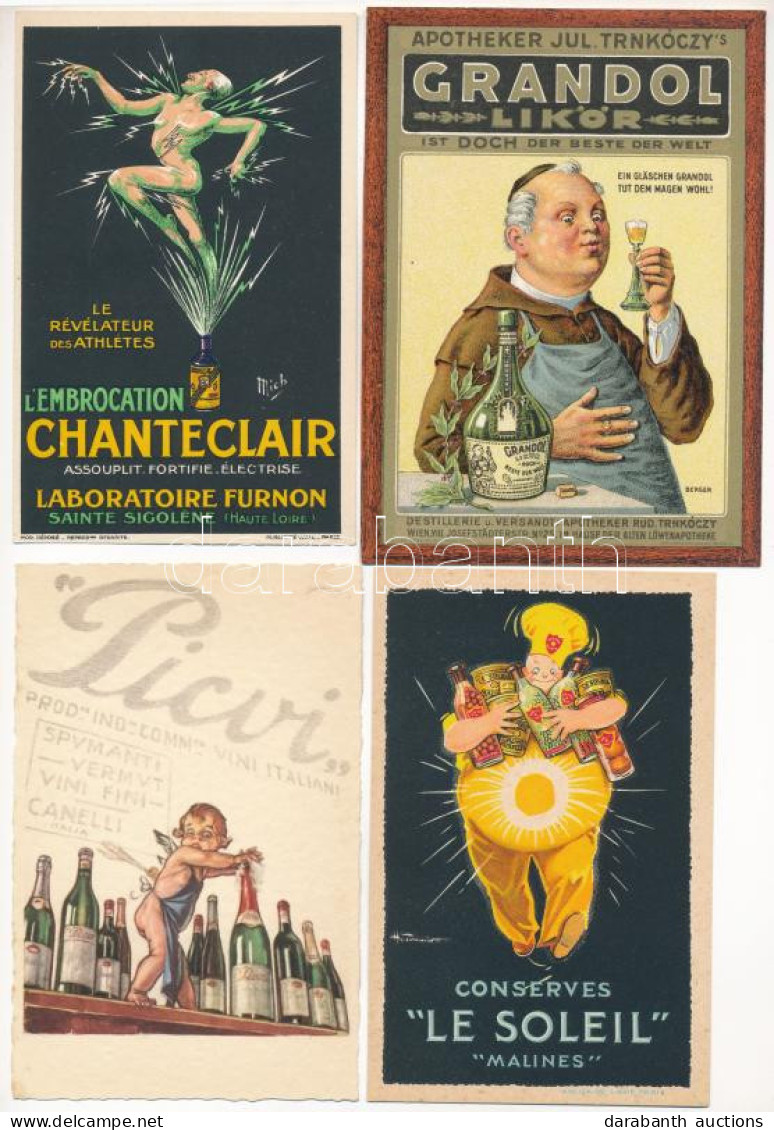 ** 40 Db RÉGI Használatlan Francia Reklám Képeslap Plakátokról / 40 Pre-1950 Unused French Advertising Postcards Of Post - Sin Clasificación