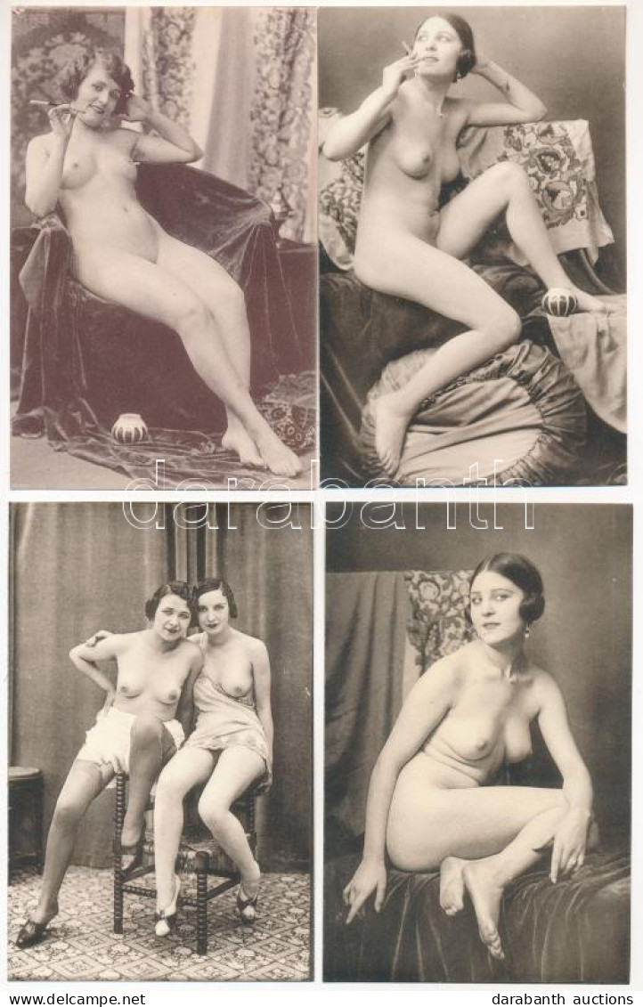 ** 43 Db RÉGI Használatlan Erotikus Képeslap és Nyomtatvány Meztelen Hölgyekkel / 43 Pre-1950 Unused Erotic Vintage Post - Unclassified