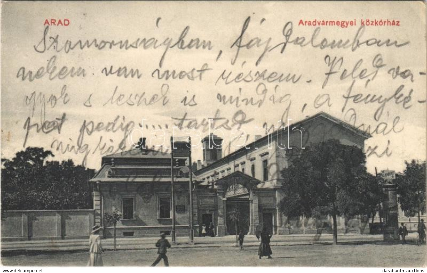 T2/T3 1913 Arad, Arad Vármegyei Kórház. Kerpel Izsó Kiadása / Arad County Hospital - Zonder Classificatie