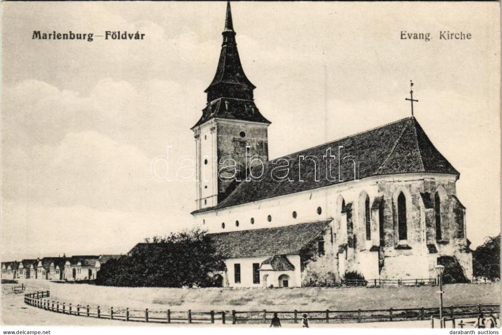* T2 Barcaföldvár, Földvár, Marienburg, Feldioara; Evang. Kirche / Evangélikus Templom. Adler & Sohn Brassó 2083. / Luth - Ohne Zuordnung