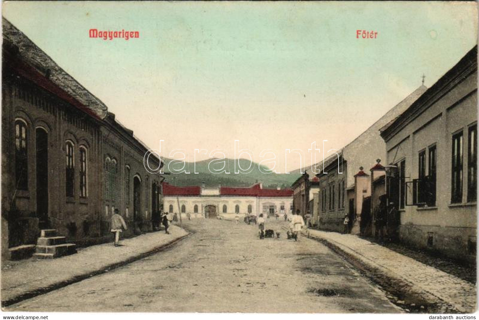 T2 1913 Magyarigen, Ighiu; Fő Tér. Schäser Ferenc Kiadása / Main Square - Ohne Zuordnung