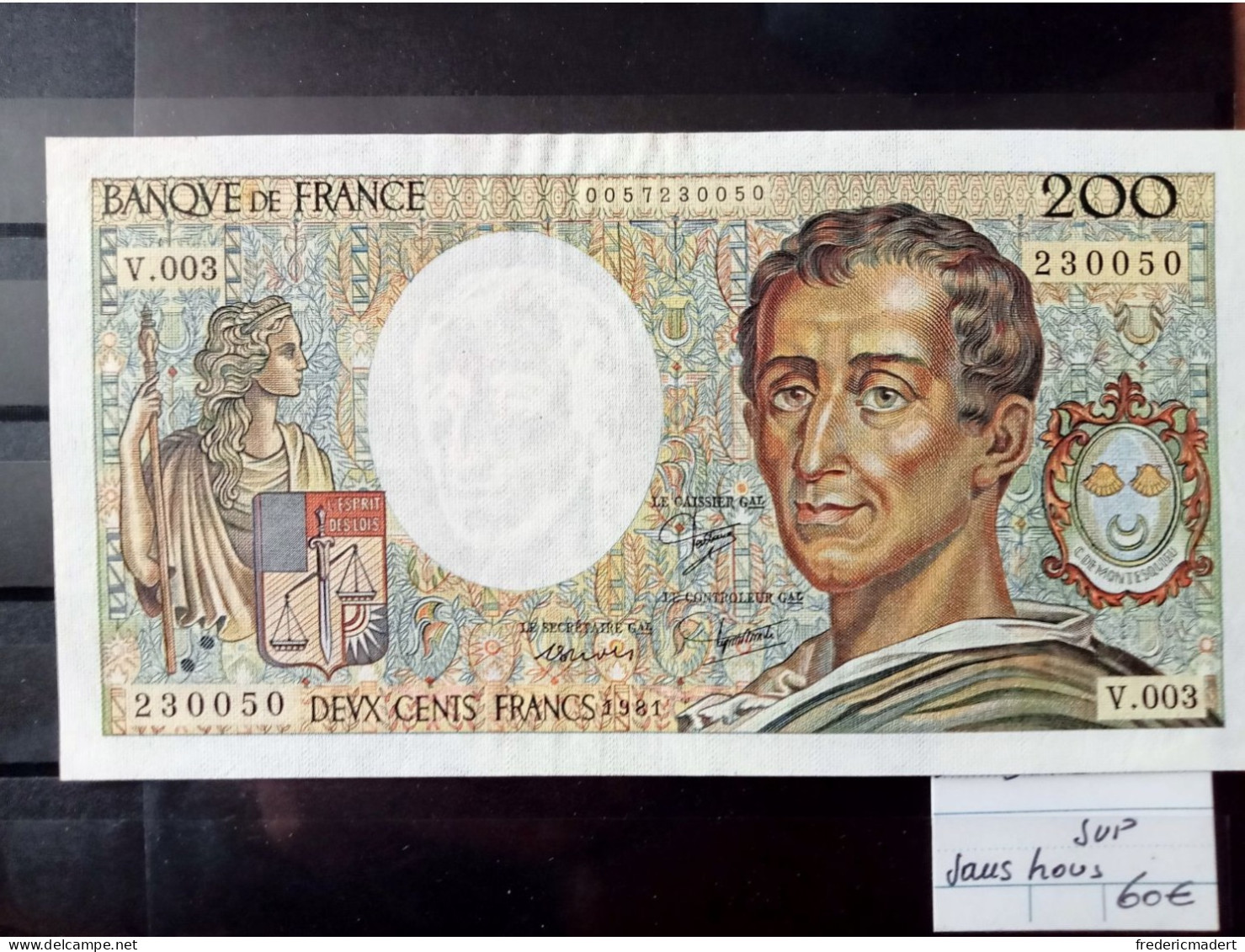 Billet De 200F Du 1981 - 200 F 1981-1994 ''Montesquieu''